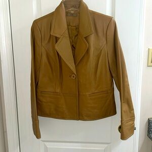 Buttery Soft Vintage Real Leather Women's Jacket TAN